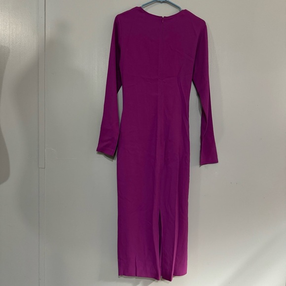 Reiss Valentina Bodycon Midi Purple Dress Size 6 - Picture 13 of 15